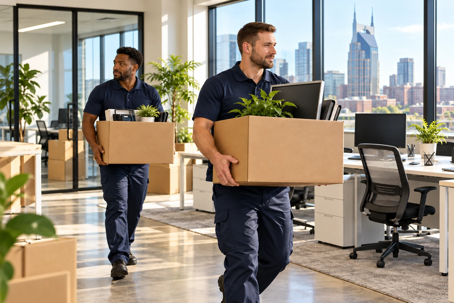 Illustrative Office Moving scene